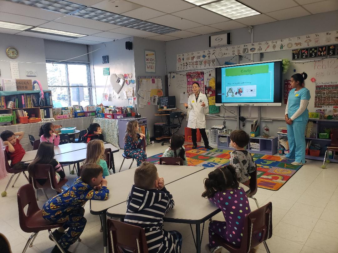 Thank You Dr. Chung for teaching our Kindergarten and 1st grade students good oral hygiene skills on this Sugarless Wednesday!!