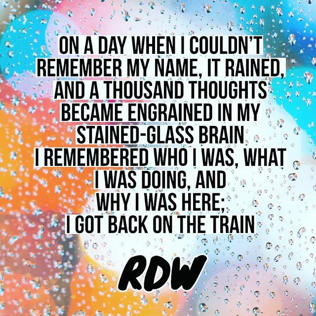 'I Got Back On The Train' .
.
.
.

#poetrydaily #poetry #poetsofinstagram #poetryofig #writersofinstagram #spilledink #poetryporn #poetrycommunity #rdw #omypoetry #clarity #mentalhealth #wordsmith #wordplay #wellness #nurture #amwriting #wordporn #though… ift.tt/2OPjUxV