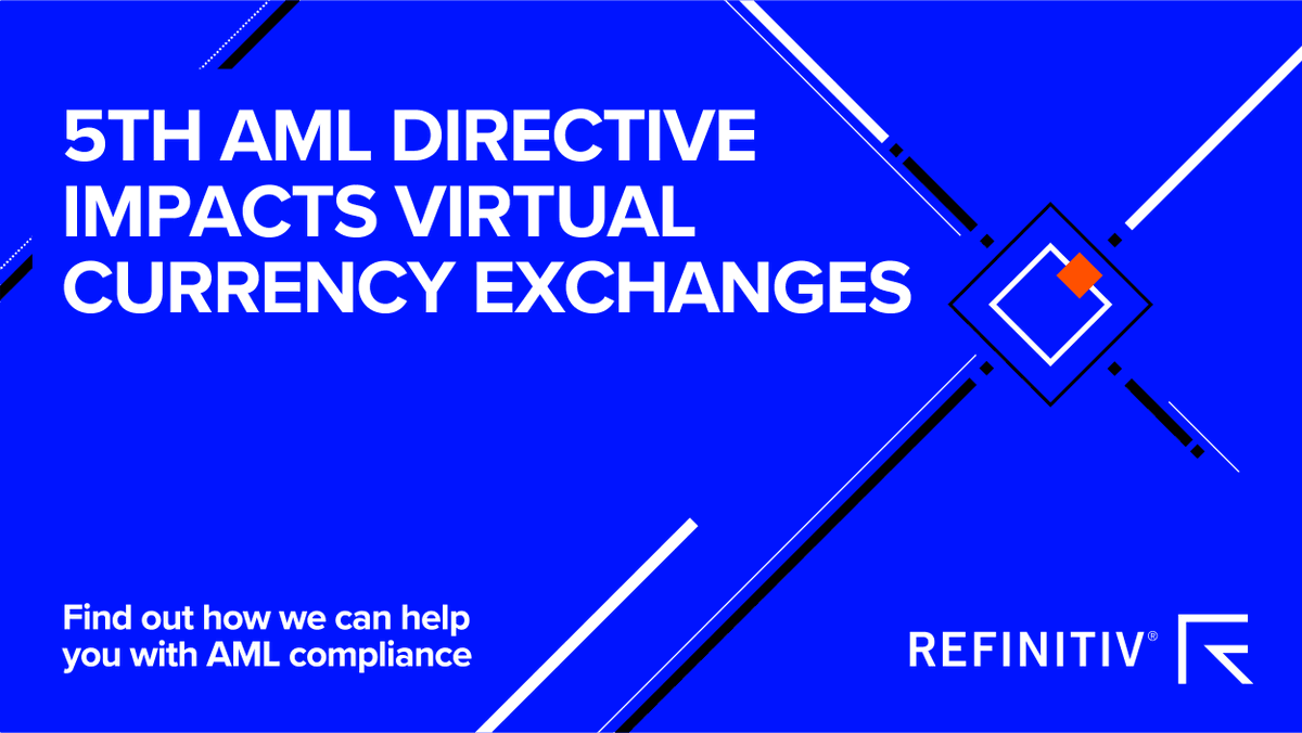 RiskManagement's tweet photo. The scope of 5th AMLD is extented to include virtual currencies. Find out how the new regulation affect your compliance processes and what you need to consider: https://t.co/IkXNEAzd7J #FightFinancialCrime https://t.co/YLOr8tRVMT