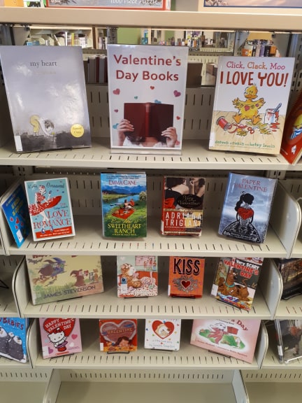 KvLibrary's tweet image. Getting ready for Valentines day? Stop by the library to see our valentines day book display! #librarylove #kvlibrary #ValentinesDay