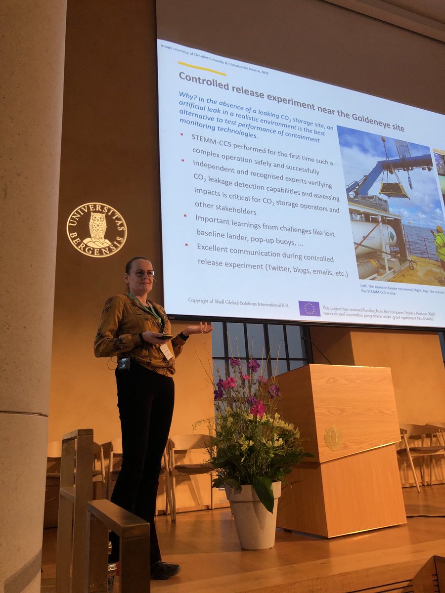 Marcella Dean ⁦@mars66oreo⁩ presenting her view of what worked and did not work on the ⁦<a href="/STEMM_CCS_EU/">STEMM-CCS</a>⁩ project.