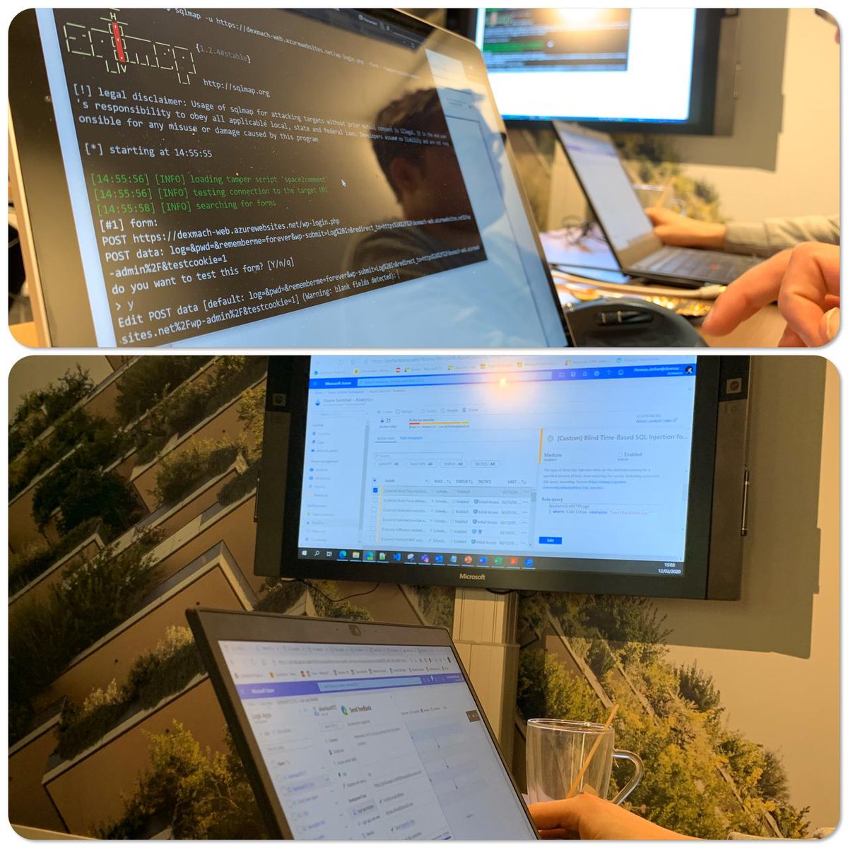 DexMach (@dex_mach) on Twitter photo #Demo time by <a href="/AzureRemi/">Remi Azure</a> & <a href="/ThomasDefise/">Thomas Defise</a>!
#SQL injections, #bruteforce attacks & many more detected by #Azure #Sentinel
#security #detect #breach #cyberattack #burp #Demo time by <a href="/AzureRemi/">Remi Azure</a> & <a href="/ThomasDefise/">Thomas Defise</a>!
#SQL injections, #bruteforce attacks & many more detected by #Azure #Sentinel
#security #detect #breach #cyberattack #burp