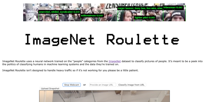 BSHSNews's tweet image. EXCAVATING AI excavating.ai #ImageNetRoulette is joint overall winner of the @BSHSOutreach Ayrton Prize 2019. The judges praised its activist contribution to a crucial topic in critical tech studies with a strong historical foundation. @katecrawford @trevorpaglen  7/9