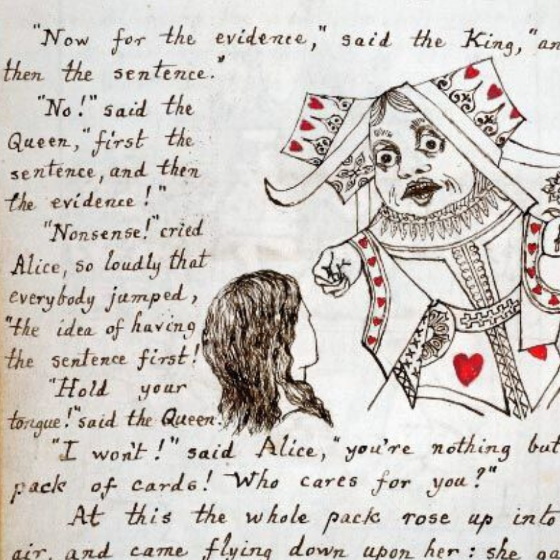 OperaKidsCanada's tweet photo. 2/2
In November 1864, Carroll presented #Alice with a handwritten copy of "Alice's Adventures Underground". These are images from that book.
As we lead up to opening night on April 30, join us for #WednesdayinWonderland!
#AliceinWonderland #opera #choir #CCOC1920 #CCOCAlice https://t.co/P1fsIiEdNw