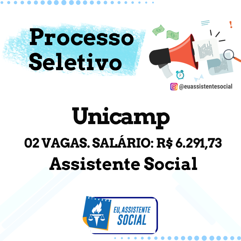 Euassistenteso1's tweet photo. Processo Seletivo Universidade Estadual de Campinas - Unicamp #assistentesocia 30h
Salário inicial: R$ 6.291,73
Inscrição: 11 a 18/2
#euassistentesocial #servicosocial #serviçosocia #Unicamp #assistentessociais #CRESSSP #assistentessocias https://t.co/51F6NX5vYh