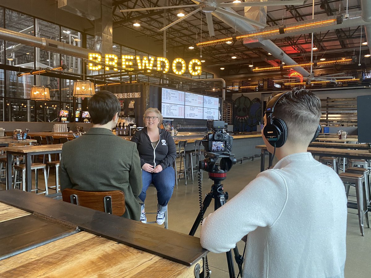 CSCCgrants's tweet photo. Behind the scenes at a video shoot with a @cscc_edu alum! https://t.co/NcbHewMDoz
