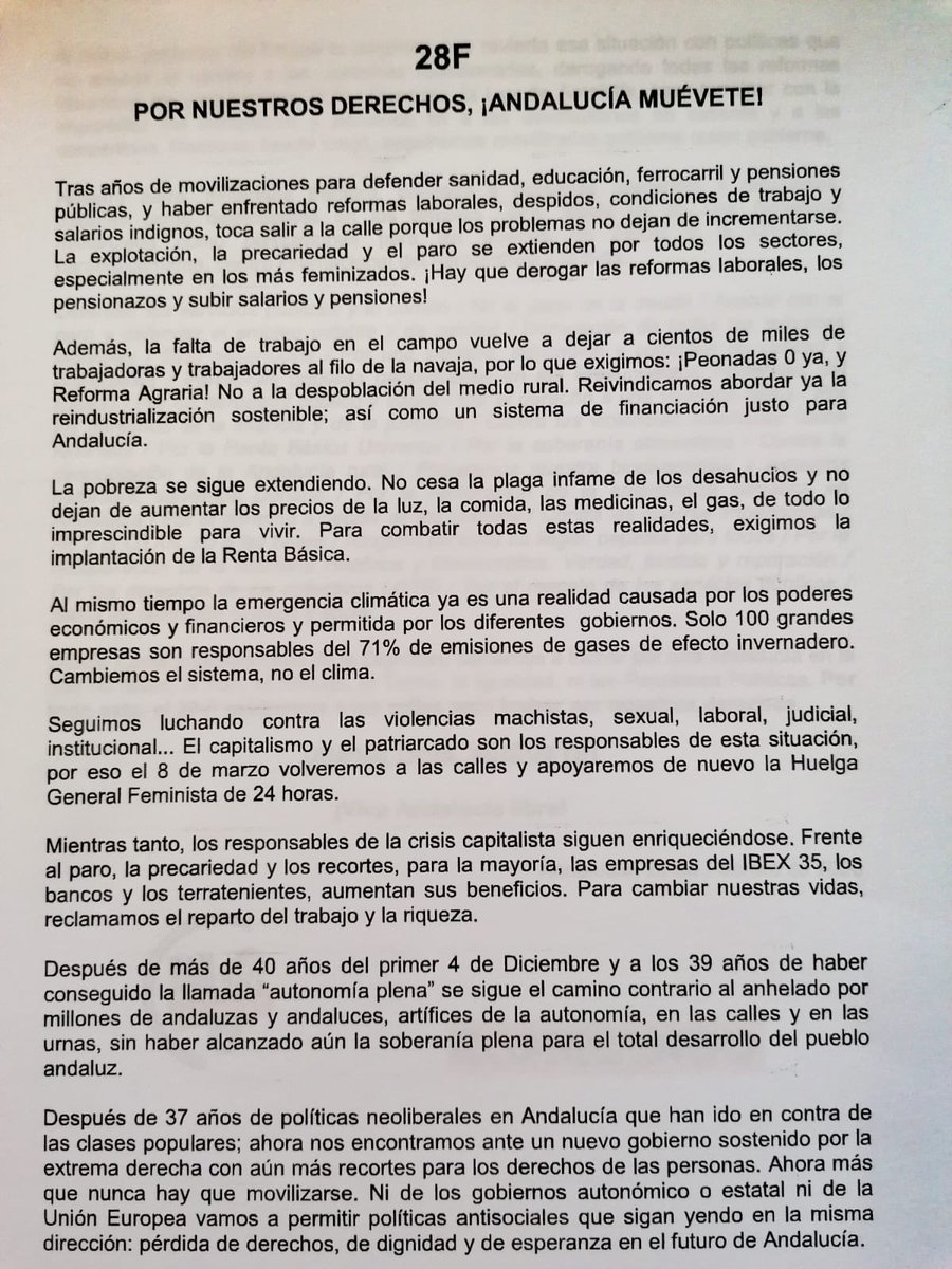 juandepca's tweet photo. En #SevillaHoy se ha presentado el cartel y el llamamiento a la manifestación del #28F, #DíaDeAndalucía. Tanto en este #28feb2020 como en el #28feb1980, la #Autonomía de #Andalucía y los derechos sociales se conquistan y defienden
#ALaCalle28F https://t.co/QelPFvq92Q