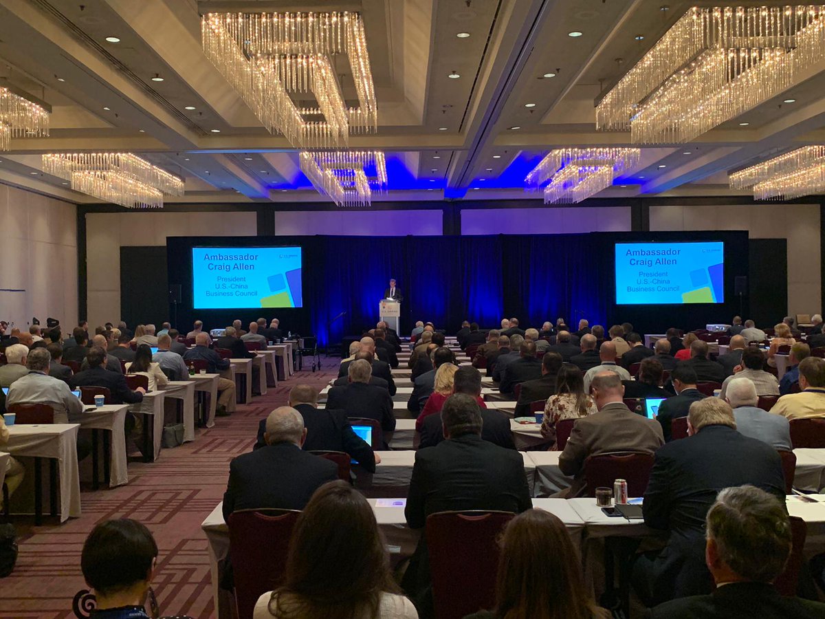 usgrainscouncil's tweet image. Ambassador Craig Allen, Pres. U.S.-China Business Council: Goldman Sachs analysis finds that the targets are possible if they include a lot of meats, including pork. They expected sales of U.S. #wheat and #corn to increase - but how much is unknown.

#Grains20 #ChinaTradeDeal