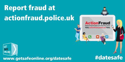 South Wales Police (@swpolice) on Twitter photo Whatever their story, DON'T send 💰 or bank details to someone you’ve met online. ❌
If you think you’ve been a victim of fraud, report it:
➡️ <a href="/actionfrauduk/">Action Fraud</a>
➡️ actionfraud.police.uk
➡️0300 123 2040
#datesafe
^ac Whatever their story, DON'T send 💰 or bank details to someone you’ve met online. ❌
If you think you’ve been a victim of fraud, report it:
➡️ <a href="/actionfrauduk/">Action Fraud</a>
➡️ actionfraud.police.uk
➡️0300 123 2040
#datesafe
^ac