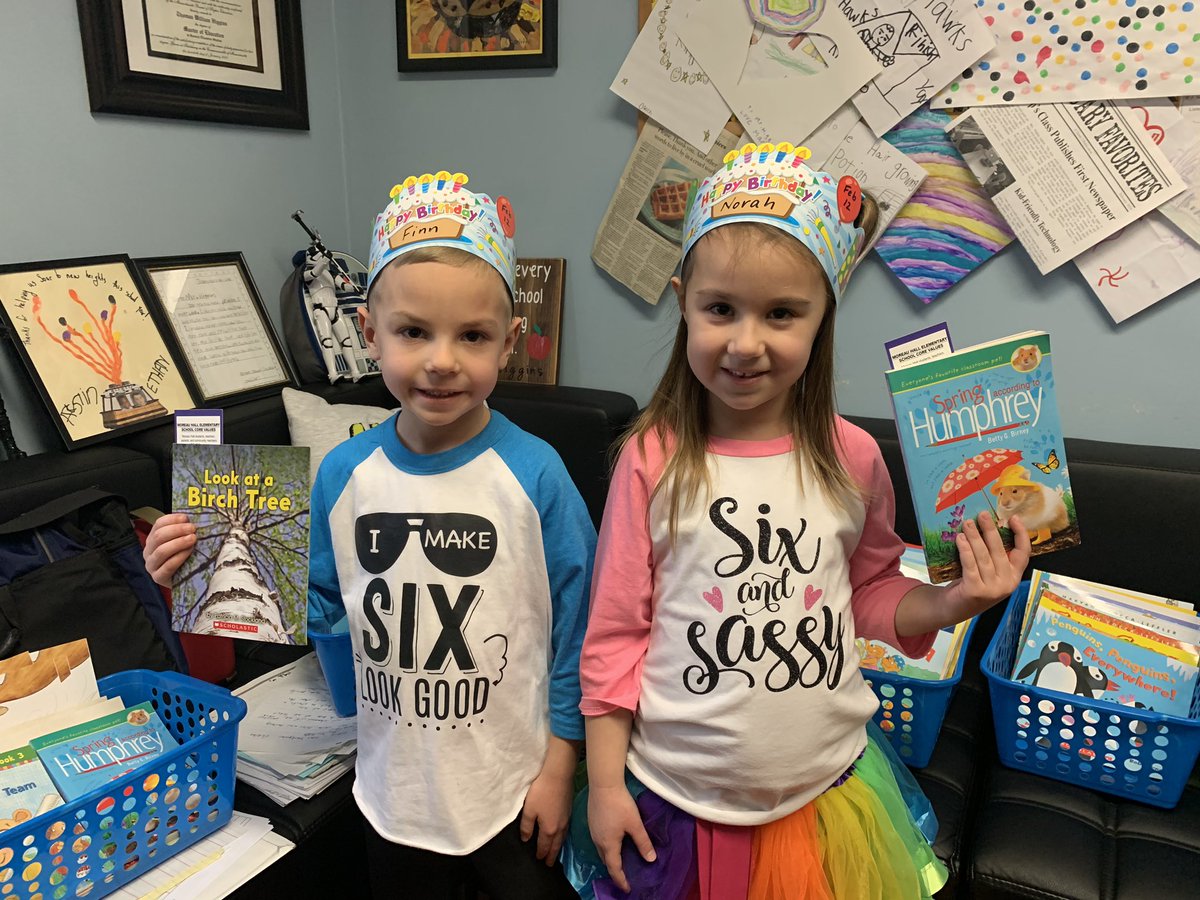 SixTenPrincipal's tweet photo. Happy birthday to Finn and Norah! #BirthdayBooks #MHHawksRead #WeDigReading #WeDigEPS #Twinning https://t.co/TucdwMzdyf