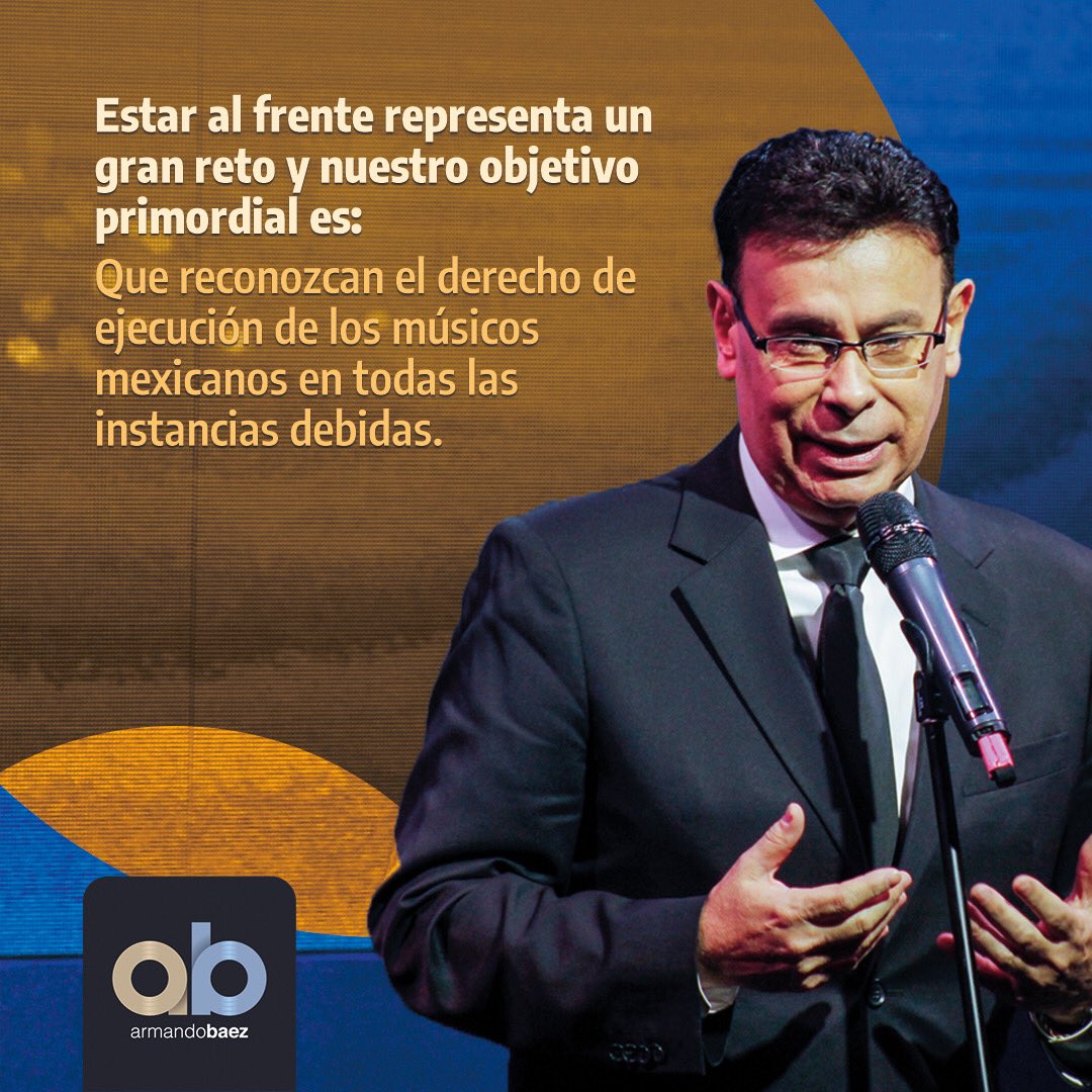 Es un honor para mí presidir Eje Ejecutantes, una sociedad que lucha por los derechos de nuestras y nuestros representados para el justo reconocimiento y remuneración del trabajo que realizamos los músicos mexicanos.