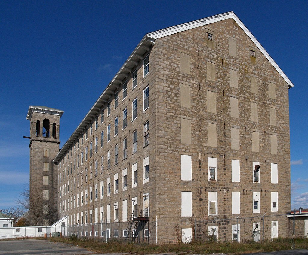 the New England mill typology really is grindingly bleak. these are four different buildings, all in the same town (Fall River)