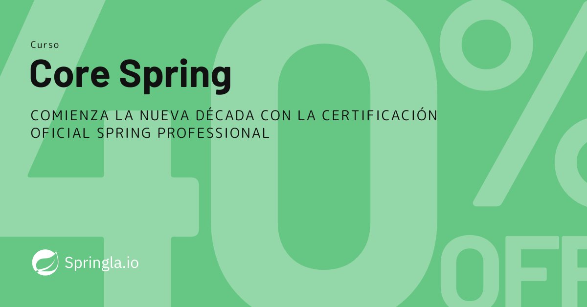 SpringDevLATAM's tweet image. Últimos días: Certifícate en Spring con el 40% Off. - mailchi.mp/529bd4788d3c/c…