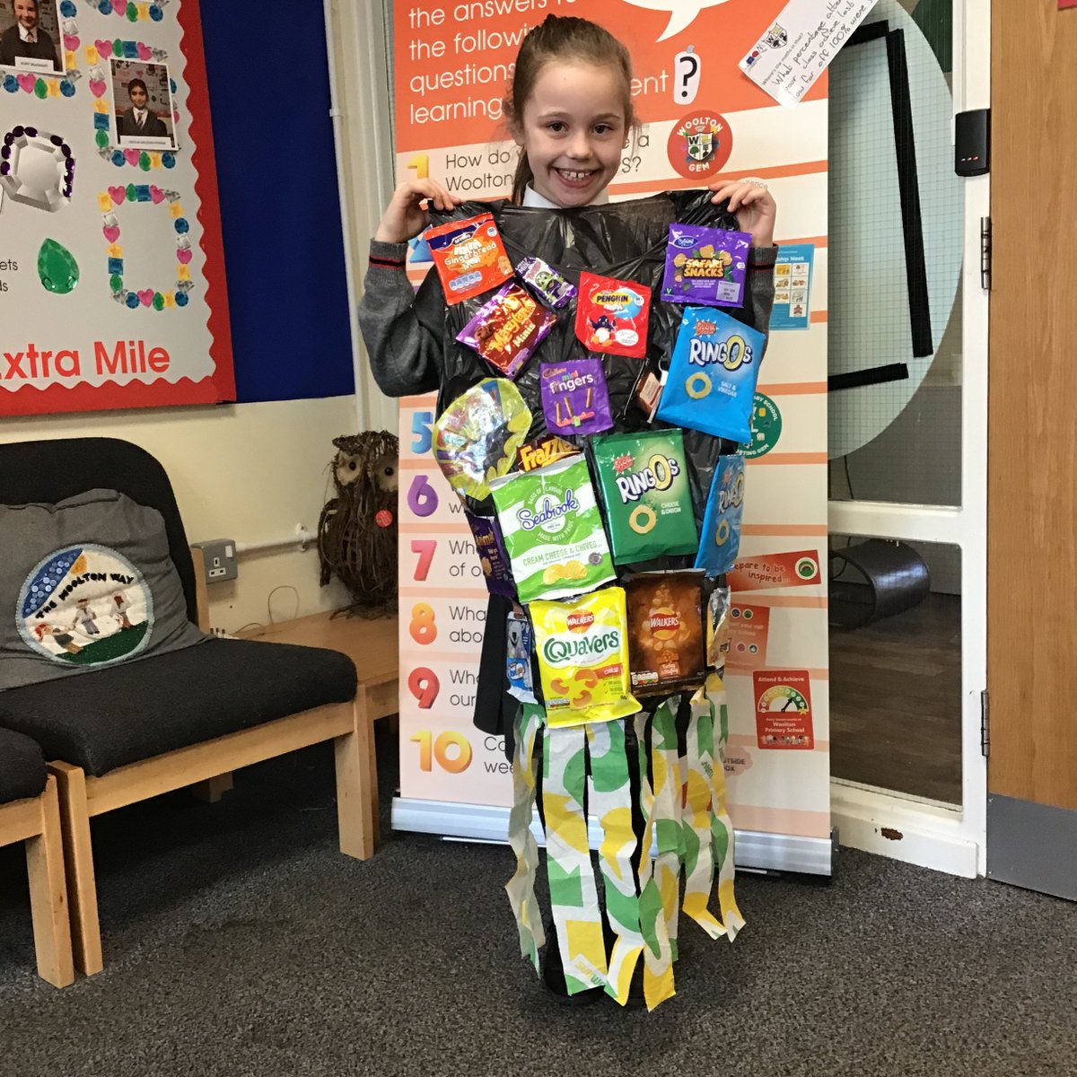 wooltonprimary's tweet image. Sneak peak at the amazing costumes year 4 have created this afternoon. #WPSTrashionshow #WPSCreativity