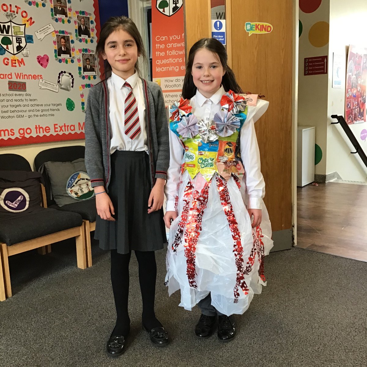 wooltonprimary's tweet image. Sneak peak at the amazing costumes year 4 have created this afternoon. #WPSTrashionshow #WPSCreativity