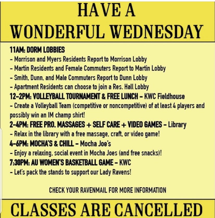 Surprise! Come out and join us for all these fun events today