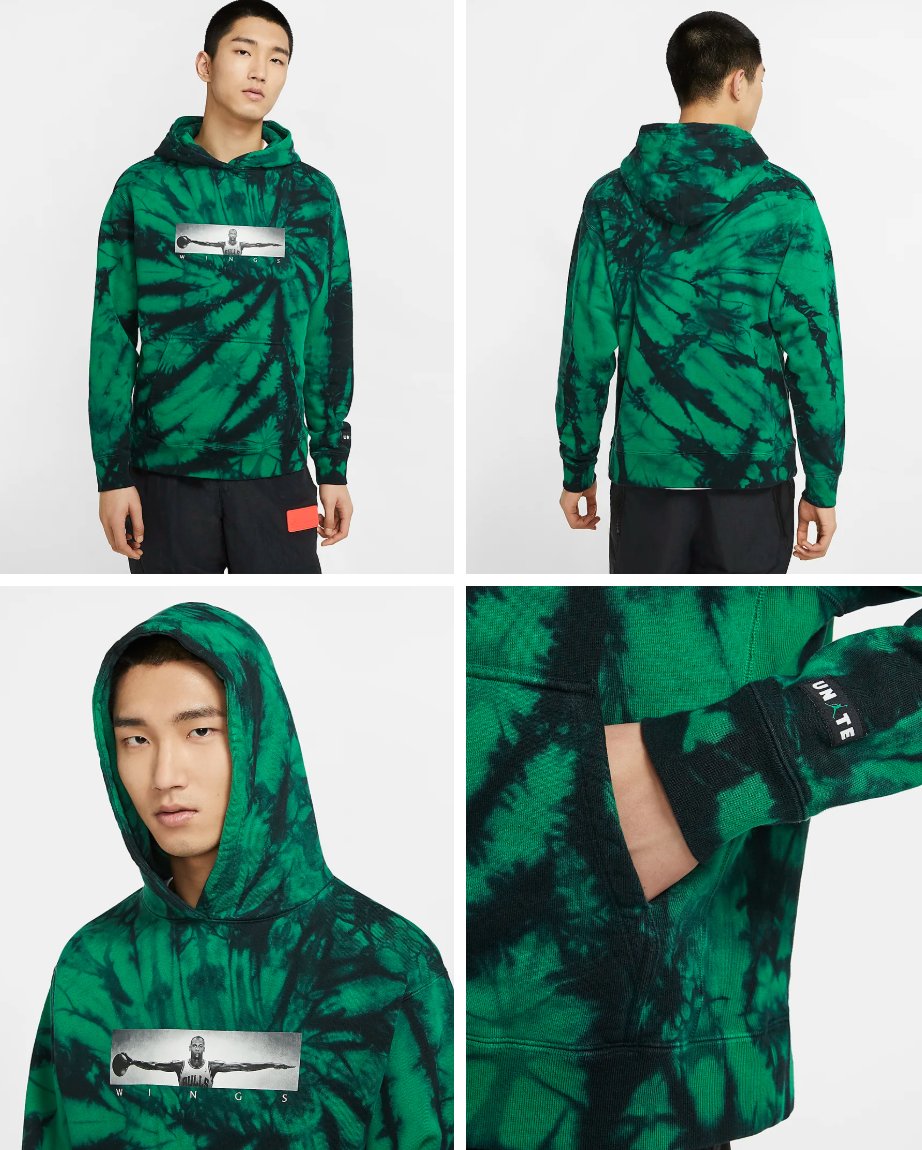 jordan wings hoodie green