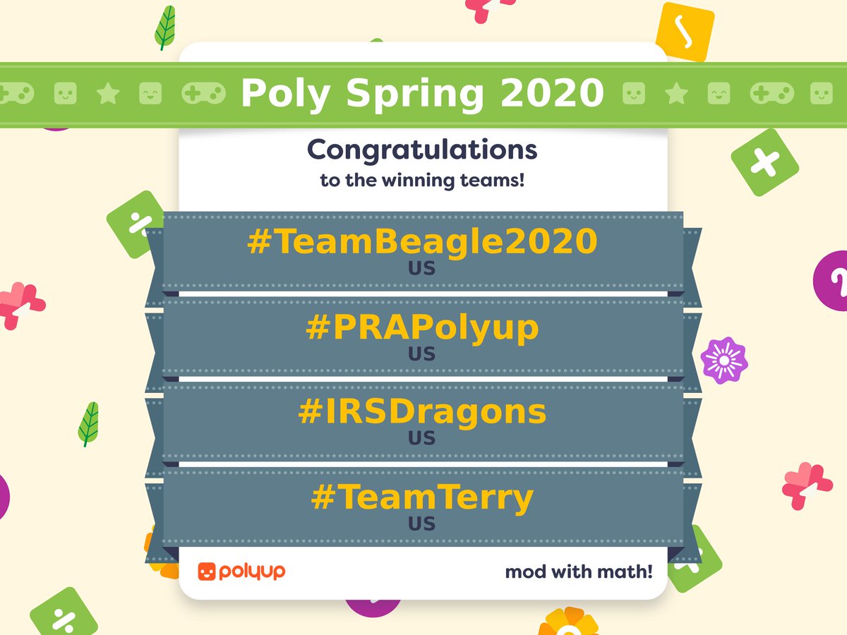 letsmod_ai's tweet photo. πΌ Hip hip HOORAY π± for this next batch of #PolySpring2020 winners! Each team has just made an even bigger win out of learning with a $50 gift card to spend as a class. Keep up the awesome work everyone π Here's how to get in on next week's draw π https://t.co/DmPAXSKfci https://t.co/tZ2dPHPjFZ