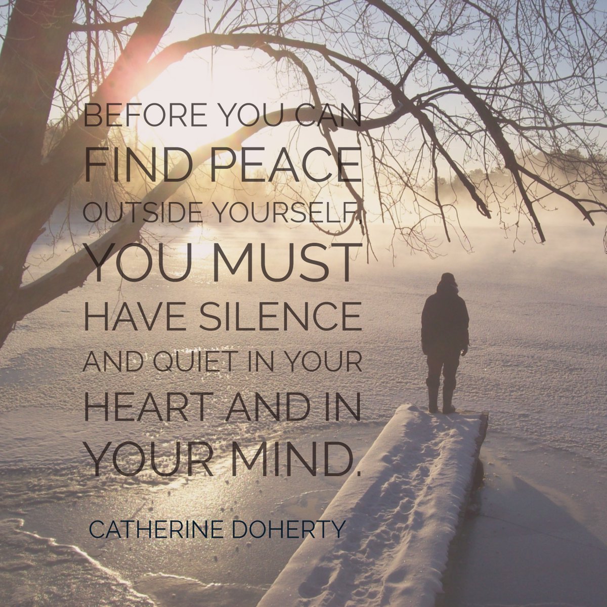 MadonnaHouse's tweet image. When we wonder why there isn't peace in the world, we would first do well to wonder why there isn't peace in ourselves. Catherine Doherty had this to say about finding peace.

#WednesdayMotivation #quoteoftheday