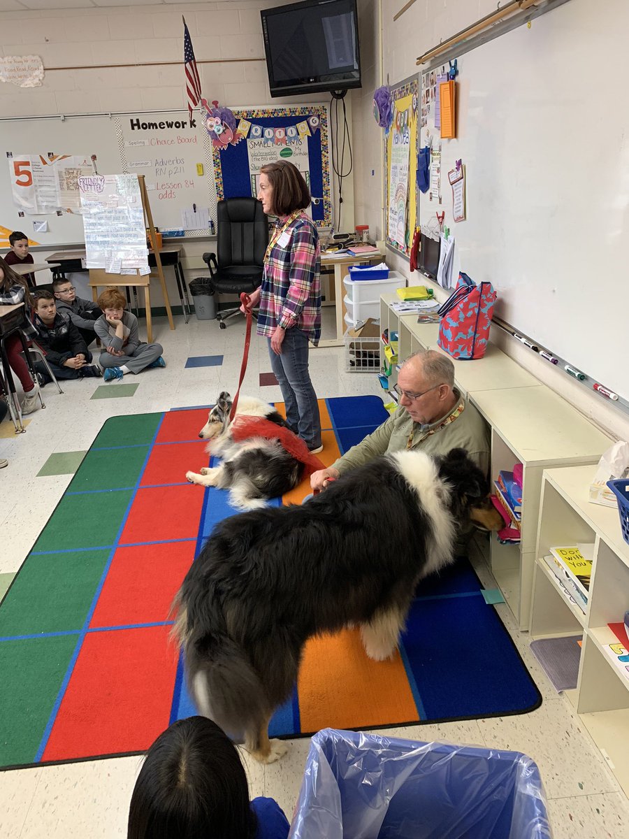 We were so lucky to learn about different types of service dogs, up close and personal! <a href="/ptbeachsuper/">Will Smith</a> <a href="/AntrimSchool/">Tara Weber</a> #BeachAtOurBest