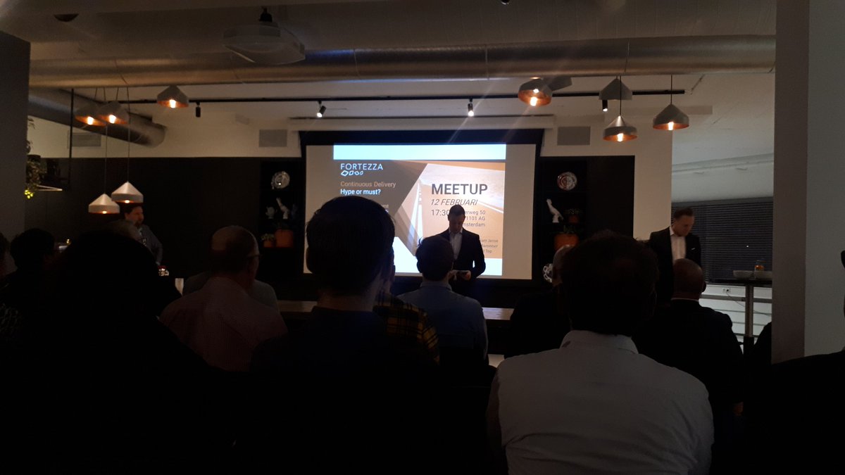 Softwareprofs's tweet photo. Continuous Delivery: hype or must? - Meetup over de theorie en ervaringen door de experts van @Rijkswaterstaat 

#rws #meetup #continuousdelivery #software #devops #between https://t.co/NYgXuf2XQn