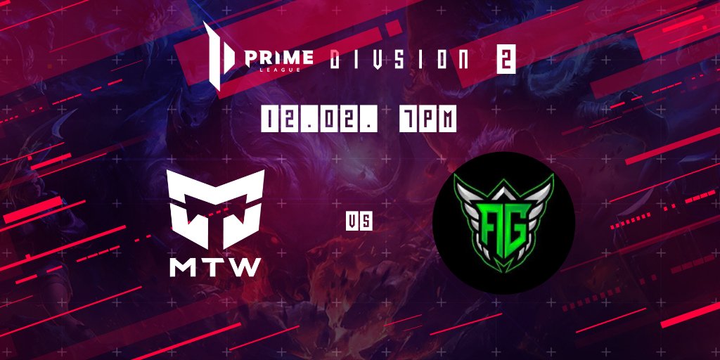 Das <a href="/MTW_Gaming/">MTW Gaming</a> Division 2 Team, auch bekannt als das in den City Masters bisher ungeschlagene Köln T1 Team spielt jetzt das erste Spiel in der Prime League! Unser Div 1 ADC Seiya castet das Ganze zusammen mit unserem Div 1 Supp Lion auf twitch.tv/hauhauhau
#MTWIN