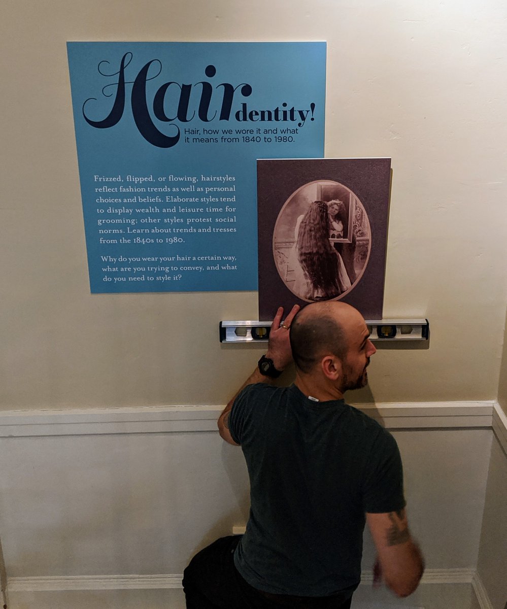HistoricNewton's tweet photo. We're putting the finishing touches on our new #exhibit, #HAIRdentity, opening 2/13 at the #JacksonHomestead in #NewtonMa. Styles and their meaning 1840-1980. Presented in partnership with #websterbank https://t.co/zOYXTXqmwM https://t.co/1JGj6J5gIW