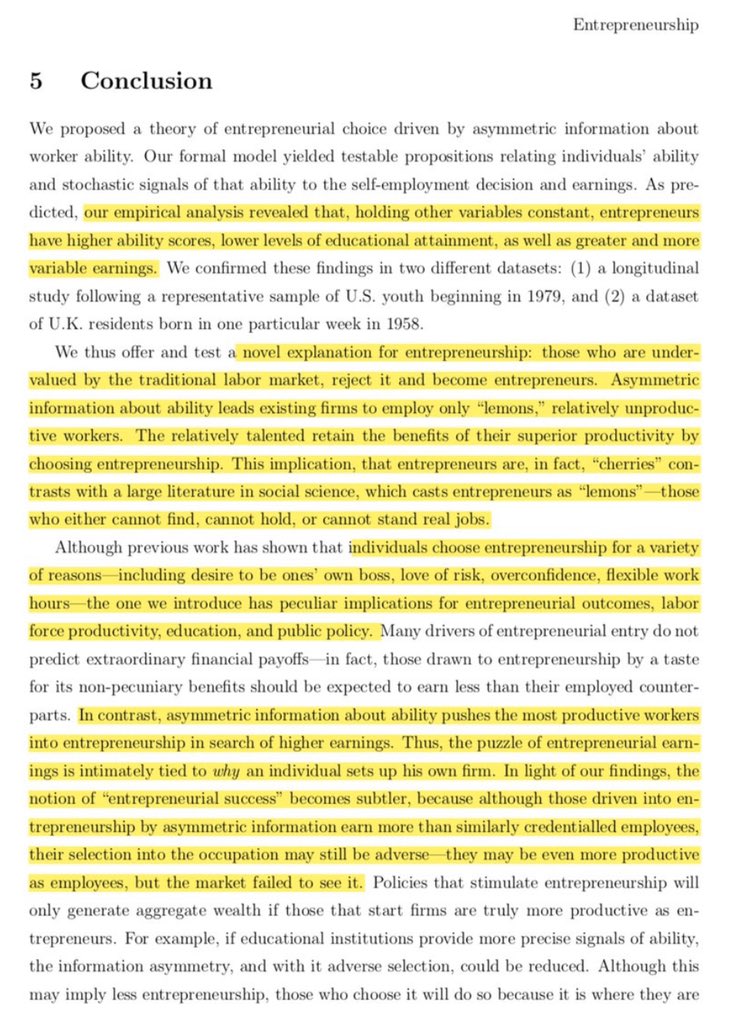 4. The Underestimated EmployeeThe number one predictor of entrepreneurship is asymmetric information about skill levels.If the market under-values your skills, and you aren’t able to demonstrate your competence at work, you can prove yourself by writing online.