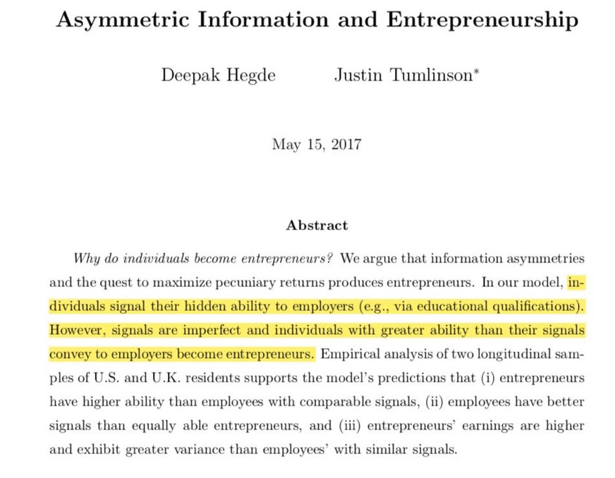 4. The Underestimated EmployeeThe number one predictor of entrepreneurship is asymmetric information about skill levels.If the market under-values your skills, and you aren’t able to demonstrate your competence at work, you can prove yourself by writing online.