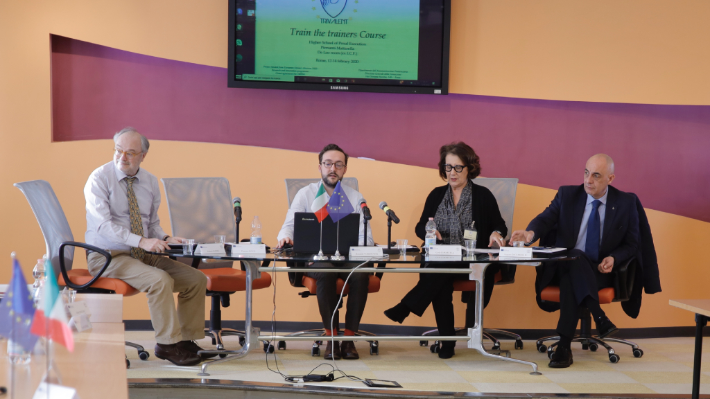 Our #PhD Thomas Joyce discusses about the value of #radicalisation monitoring and the use of #indicators allowing an early detection of radicalization phenomenon at the Department of Penitentiary Administration #Rome #InternationalPhdInCriminology #TrainTheTrainers <a href="/TRIVALENT_pr/">Trivalent</a>