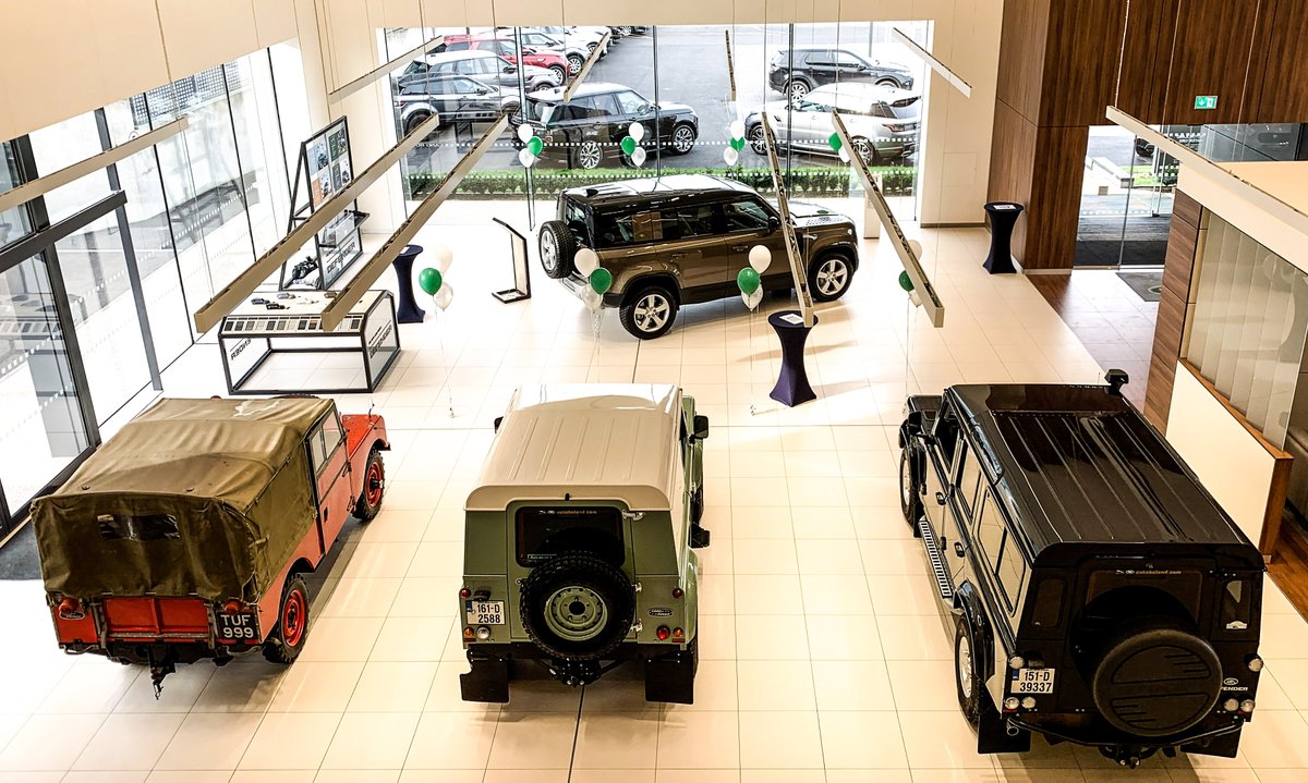 Combining old and new! The New Land Rover DEFENDER taking centre stage amongst its predecessors. We can't wait for this vehicle to take a permanent position in our showroom later this year. #Defender2020 #ThrowbackThursday