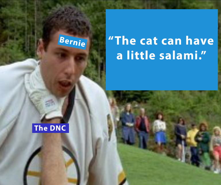 BernieSandals's tweet photo. "America, cats often lick my uncovered toes, but my toes are not salami!" - Bernie Sandals

#DNC #DNCisCorrupt #DNCRigged #DNCRigging #Bernie #Bernie2020 #BernieSanders #BernieSandals #BernievsDNC #BernievsTheDNC #BeingLiberalMeans https://t.co/34v5mjPP5C