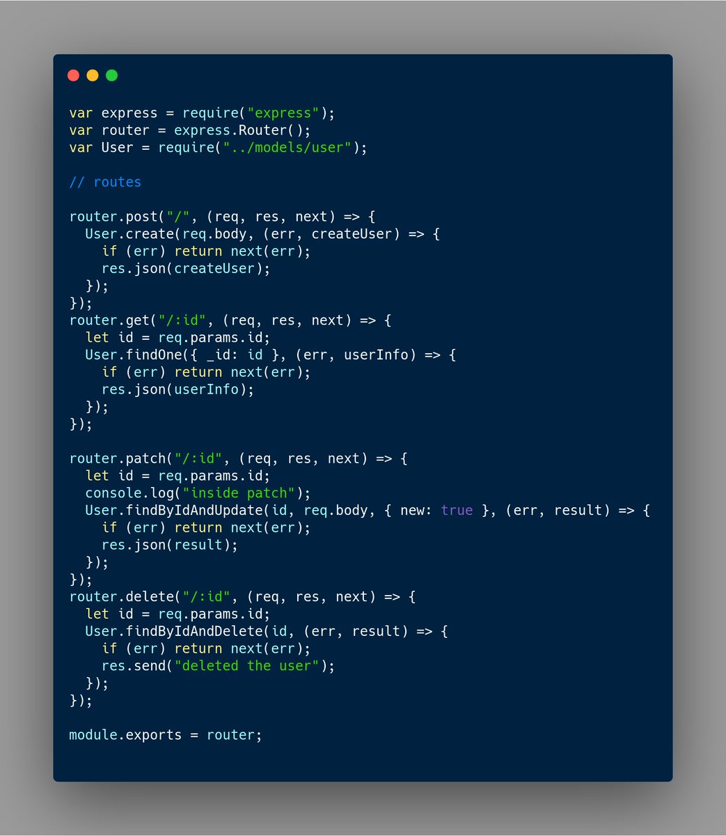 bim240's tweet image. learned about how to create different js files for handling different routes for a long request. 
started with ejs, which is helpful in rendering dynamic pages.
Day 54 of #100DaysOfCode
#javasript
#express
#nodejs
#AltCampus