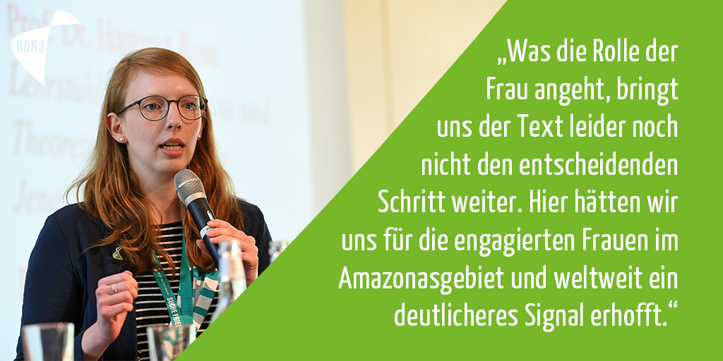 Papst Franziskus findet sehr deutliche Worte zum Umweltschutz. Er ermutigt uns, uns weiter für die Bewahrung der Schöpfung, sozialen Frieden und die Rechte der Menschen im Amazonasgebiet einzusetzen. In Kooperation mit den katholischen Hilfswerken bleiben wir aktiv. (1/4)