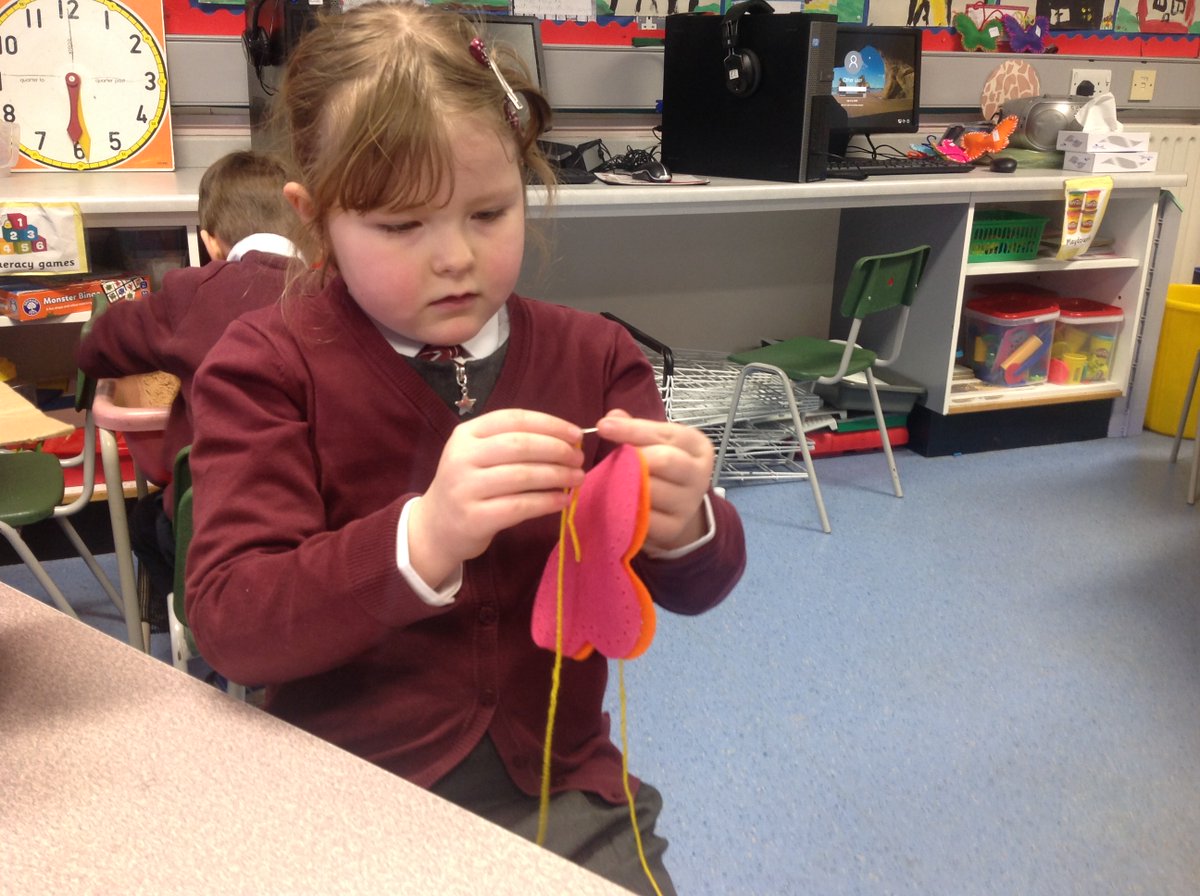 stfrancisp's tweet photo. P2 have been very busy learning how to sew!!! Such concentration and beautiful creations so far. 🧵🦋 https://t.co/lrzkQvEWEM
