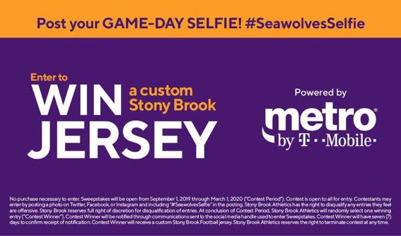 SBAthletics's tweet photo. It’s GAME DAY‼️Post your game-day selfies and you could win a custom basketball jersey, courtesy of @MetroByTMobile ‼️
#SeawolvesSelfie https://t.co/NGkumexKrU