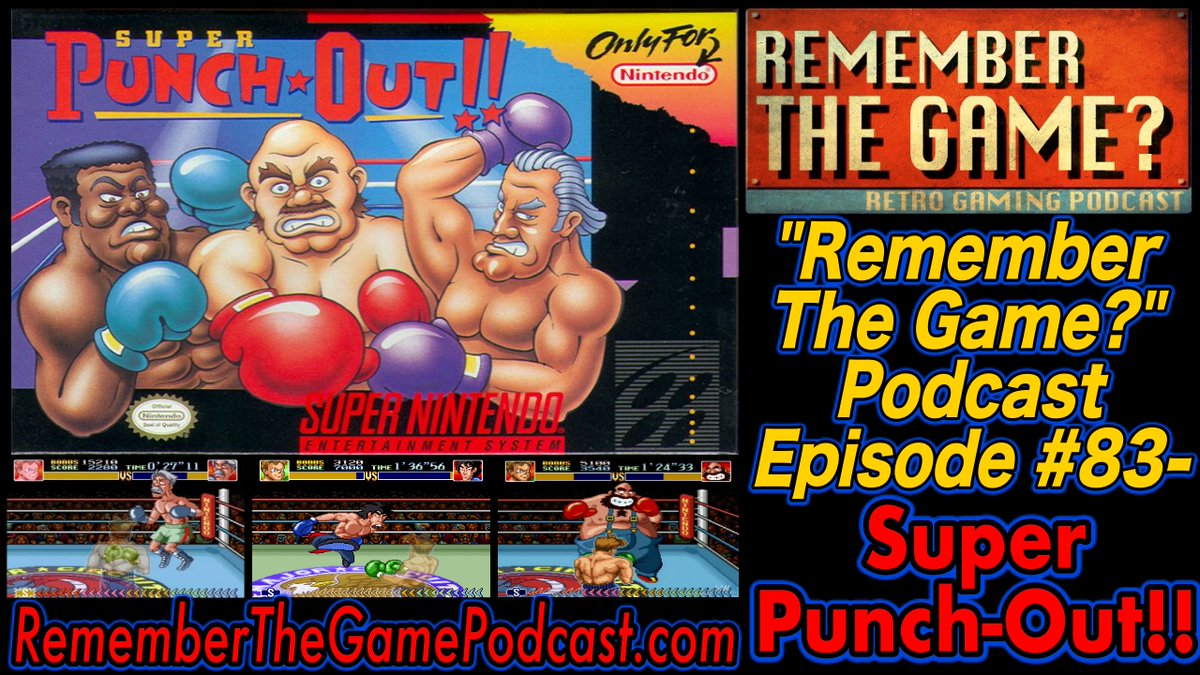 This week on our #retrogaming #podcast, we're talking the often over-looked (and superior) sequel to #MikeTysonsPunchOut; the #SuperNintendo gem - #SuperPunchOut!

Search for "Remember The Game?" wherever you get podcasts!

rememberthegamepodcast.com/2020/02/episod…

#snes #gaming #retrogames