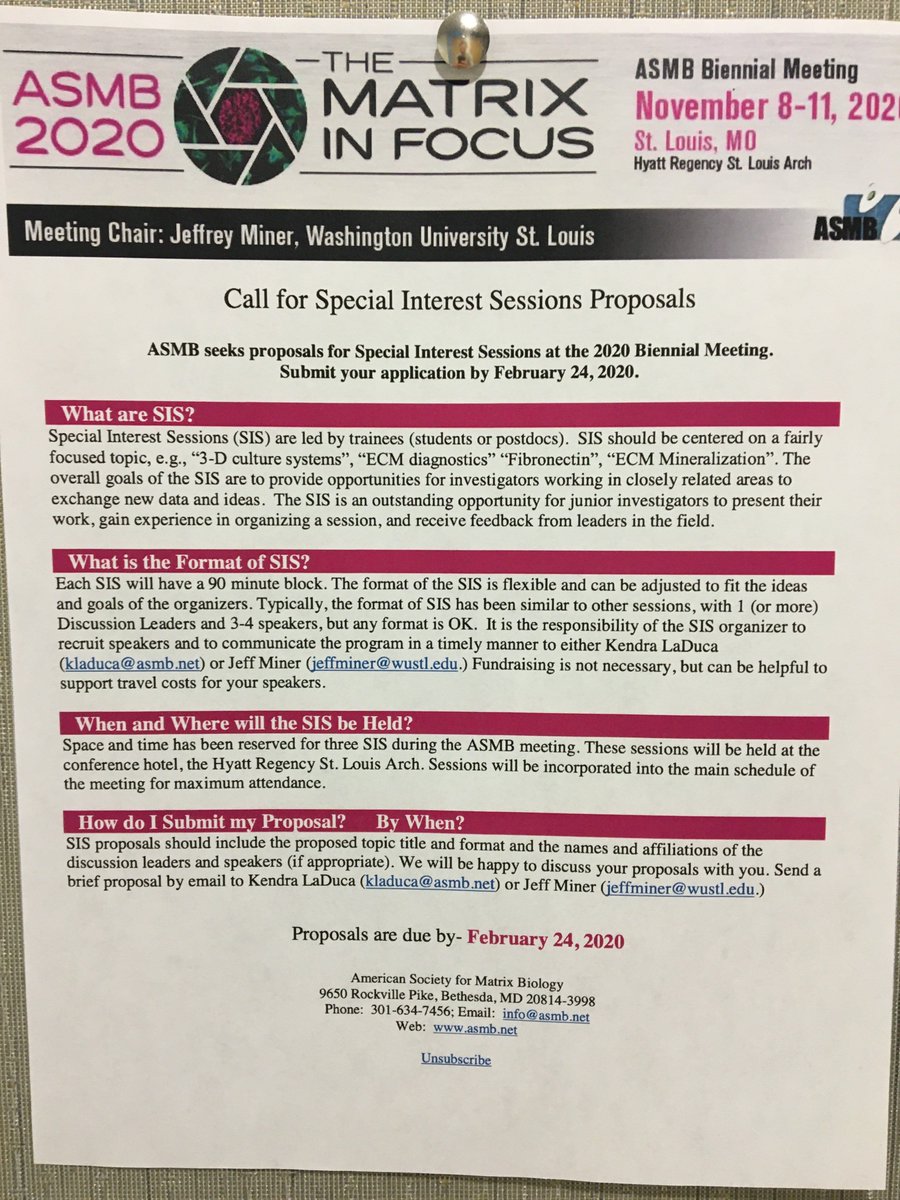 amsocmatbio's tweet photo. Hey trainees...Remember, 1 week to go to submit your proposal for "Special Interest Session" at #ASMB2020 (Deadline Feb 24th 2020) 👇
Check out https://t.co/k2kiFIjEp8 for all details!
Had a lapse in your #membership membership...no worries, it takes 2 minutes to #renew https://t.co/qS0fyezmIK