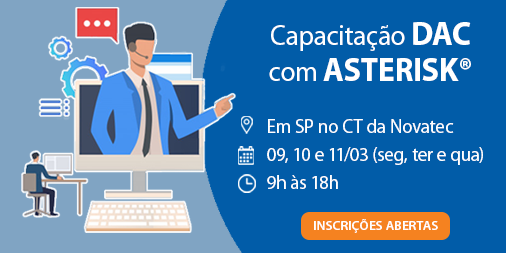 ctnovatec's tweet photo. Aprenda a trabalhar com DAC para o mercado de Call Center. Curso de nível avançado para soluções de Call Center fazendo uso do Asterisk. Com @abdelphini, no CT da Novatec em SP: https://t.co/rIY39VYWfY https://t.co/GICV1OsRVR