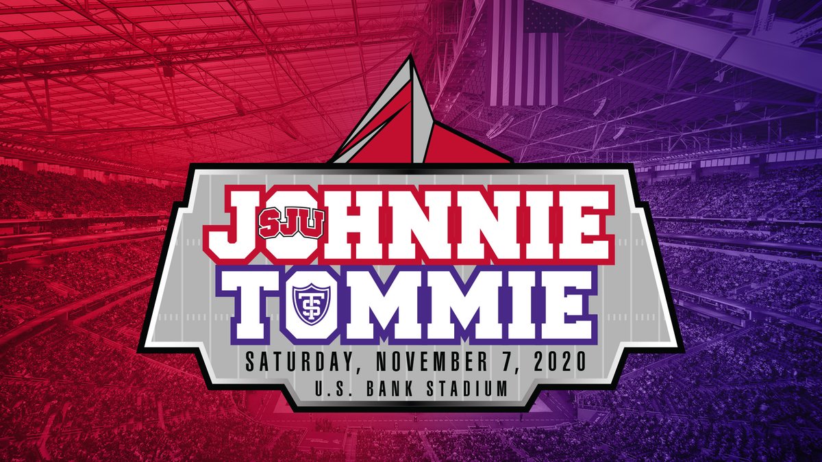 SJUJohnnies's tweet photo. Johnnie-Tommie Game to Take Place at U.S. Bank Stadium This Fall:
https://t.co/PHAwdfF8Rj #d3fb #gojohnnies https://t.co/nMG7c3Unb7