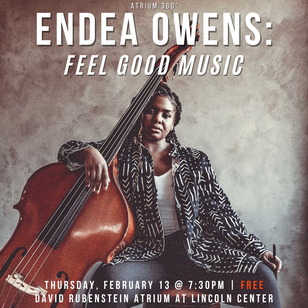 LCAtrium's tweet image. A 2019 Lincoln Center Emerging Artist Awardee, Endea Owens can be seen jamming with Jon Batiste's house band on The Late Show with Stephen Colbert. Tomorrow, she brings her hot, swinging, dance-able jazz music to the Atrium stage!

This show cannot be missed! 🎶🔥🎵