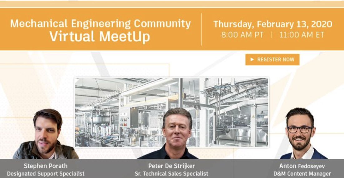 Join us this month for our first multi-disciplinary topic - factory layout design. Your expert hosts will discuss how it starts in 1D process optimization, 2D layout design, 3D asset placement, and 4D timeline simulation. 

Sign up now: autode.sk/38SsvaD