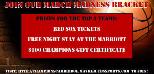 Join now before the tournament starts so we can compete all of March Madness! Amazing prizes to be won!!!!!!

…ampionscambridge.mayhem.cbssports.com