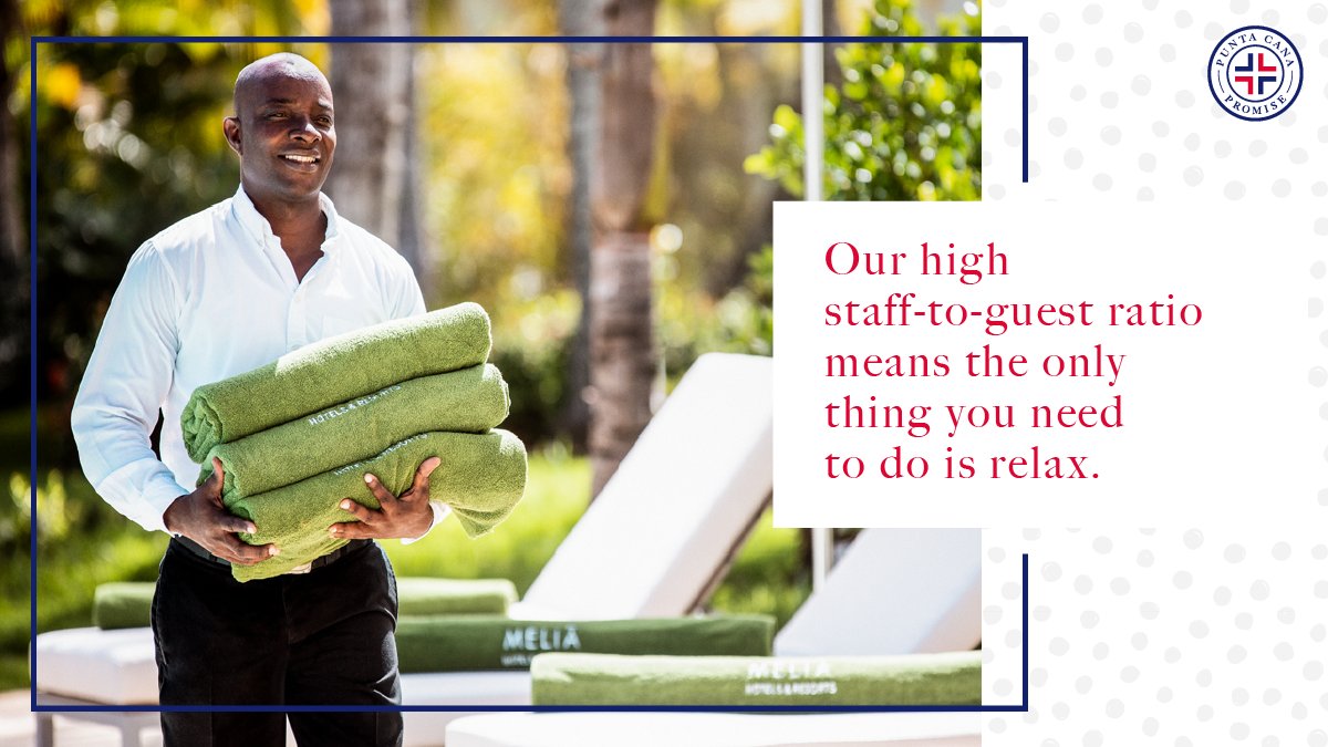Relax, you're on vacation! As a member of the hospitality staff, my team and I have you covered whether it's mixing a drink, booking an excursion or anything in between. 
.
.
.
📸 by Meliá Hotels &amp; Resorts