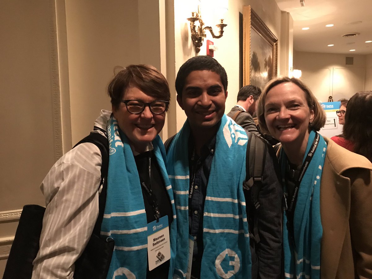 MaureenSedonaen's tweet photo. Heading to the Capital for #HabitatintheHill Rally and meetings. Here with Narun Noronha from EBSV and Sue Henderson HFHI https://t.co/EnqflM3xSF