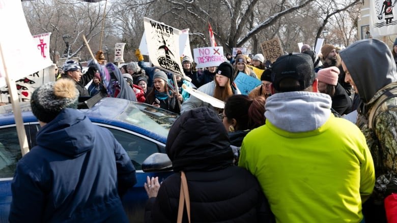 Remember everyone:Whether pedestrian, driver, or cyclist, safety in our public spaces is a shared responsibility. #VisionZero  #ZeroVision  #SharedResponsibility  #CarCulture  https://www.cbc.ca/news/canada/saskatchewan/driver-plowed-albert-street-bridge-blockade-identified-1.5459914