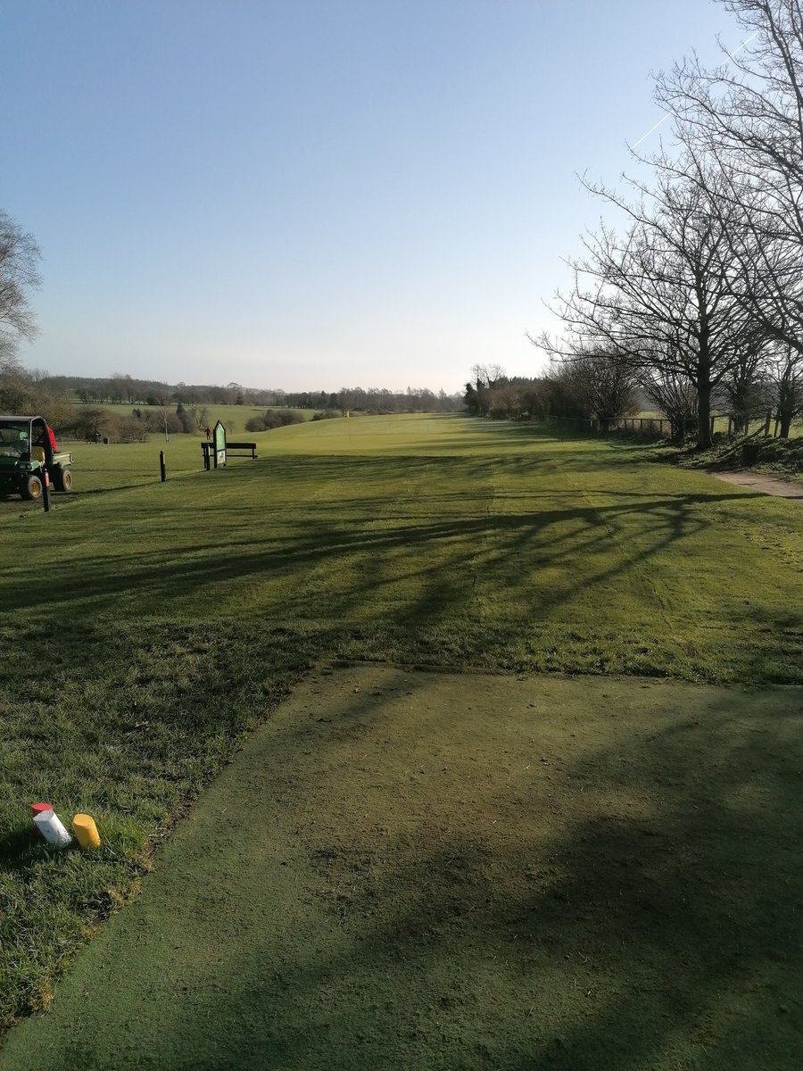 Tee levelled up and new turf put down last week.