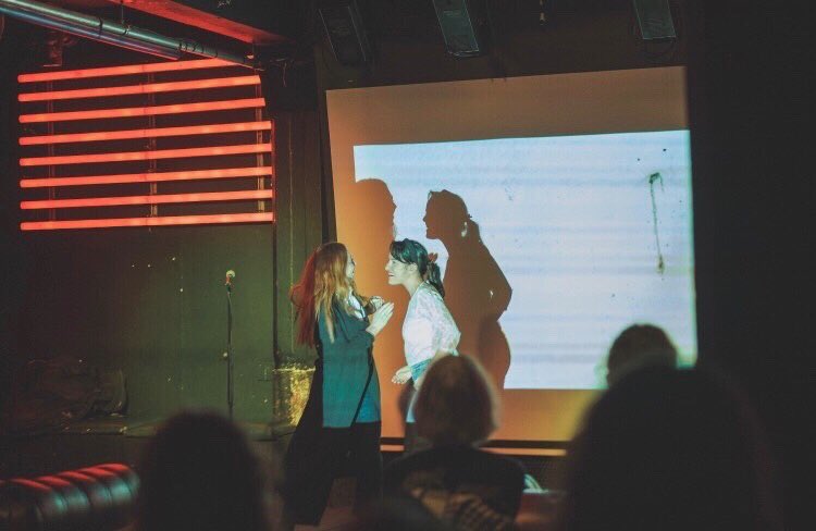 katie_is_cool's tweet photo. Photos from last months @CollectiveLives event, where we gave a little teaser of my play #celticsisters along side my favourite Celtic sister @stephanieeemcg (Photographer @domoniku Dom Jacobs ) 🎬🌟#newwriting #originalplay #actor #writer #ovconnect https://t.co/oyMrFjrX3M