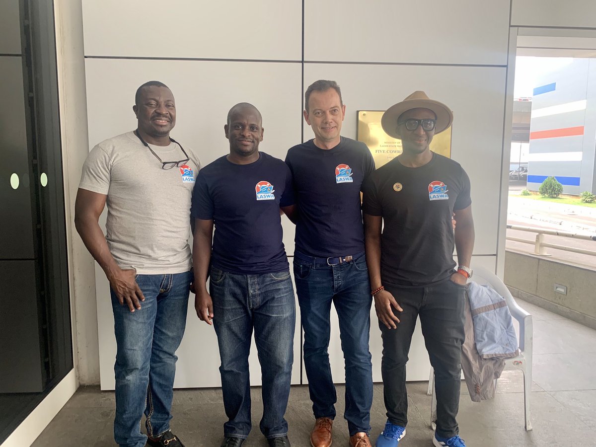 TalktoLaswa's tweet photo. @ALIBABAGCFR General Manager LASWA @linkseven83 , Chairman @fbralliance Seguin Matthew and @BEZidakula at the #WaterwaysCleanup Campaign. https://t.co/wGXE3O00CW