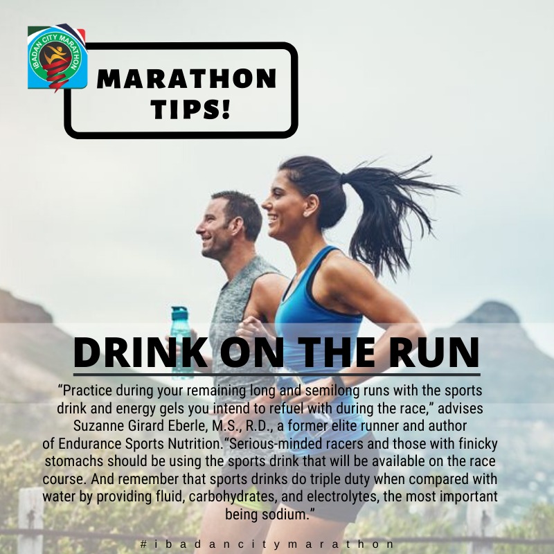 LageluFM967's tweet photo. #MarathonTips ...Drink on the RUN to renew your energy π
#2
#RunIbadan
#Ibadan
#IBCityMarathon
#SplashfmMarathon https://t.co/XM0ZRqiteA